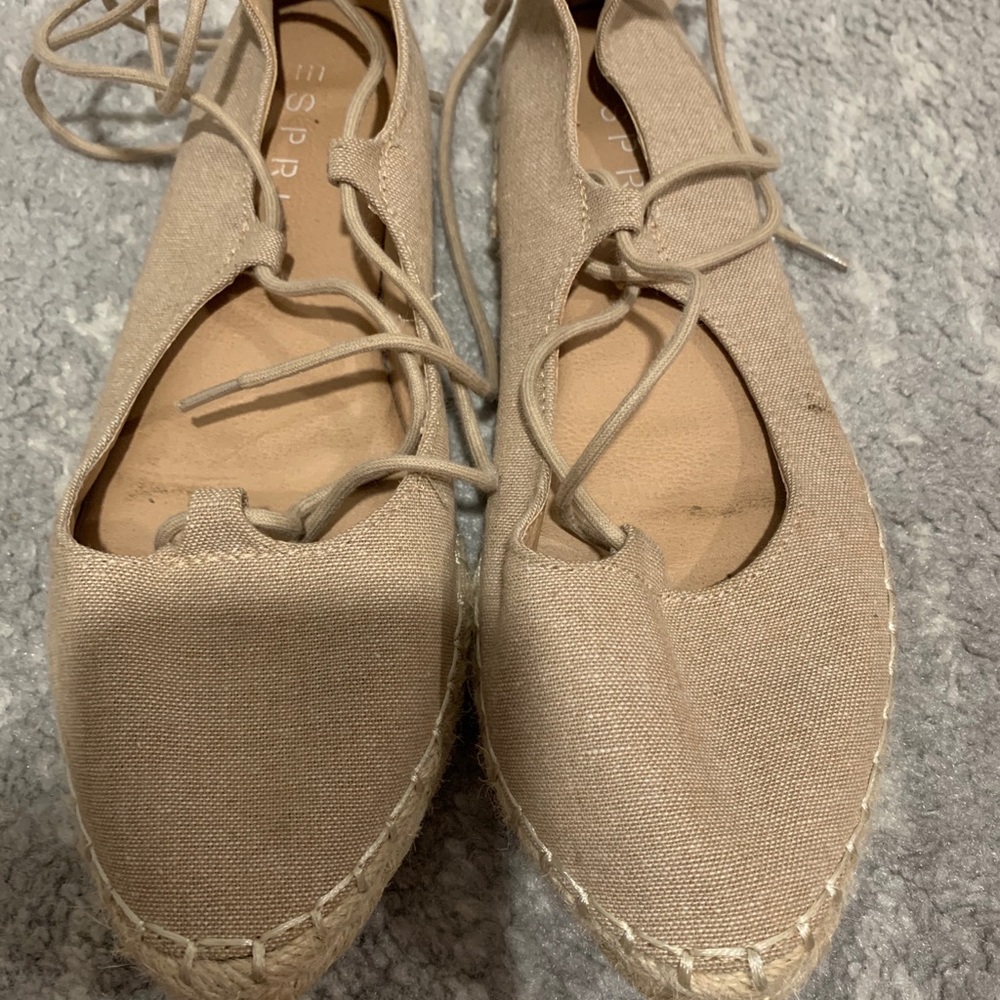 Esprit espadrilles with ankle tie